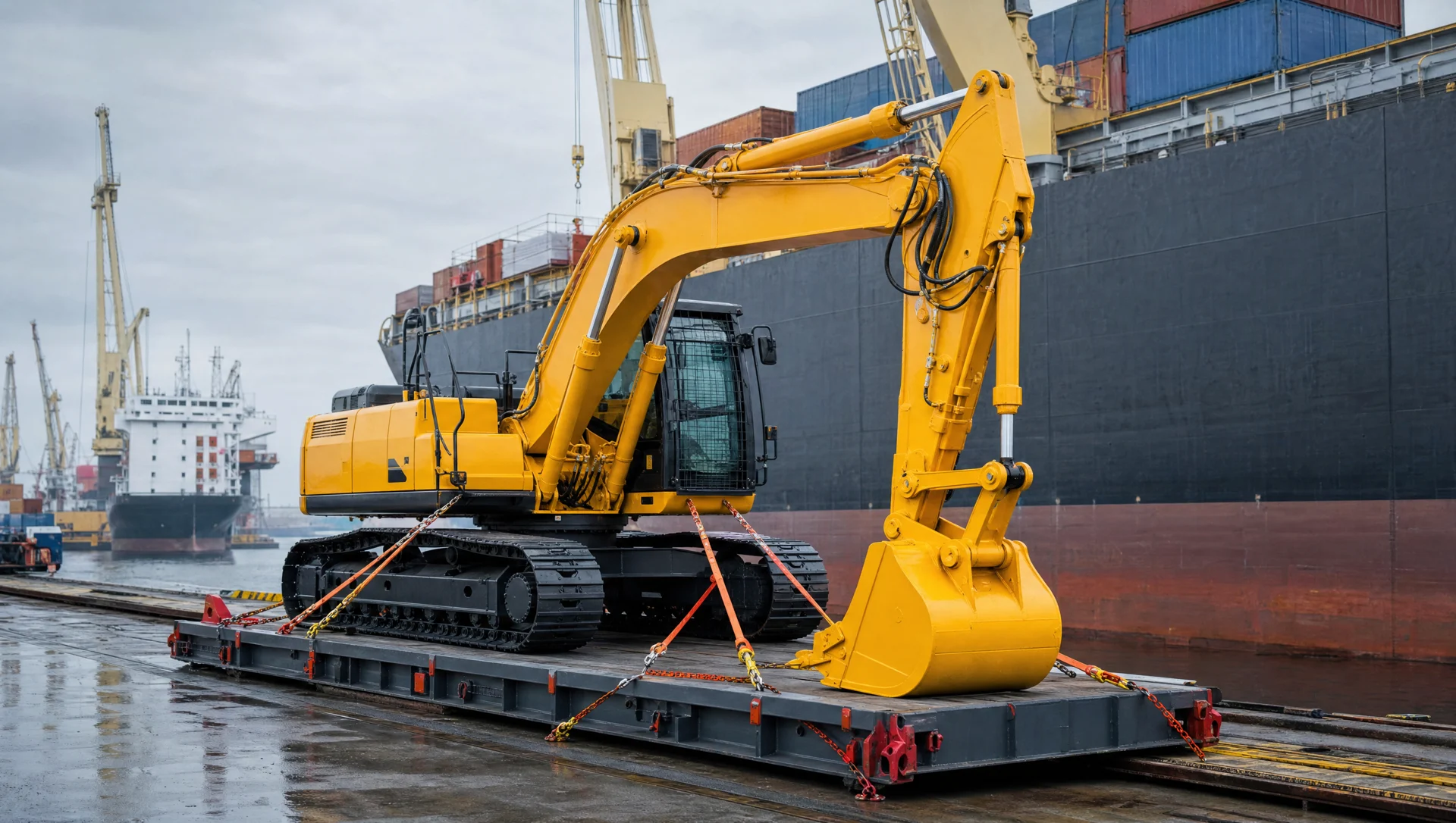 Illustrative heavy equipment background