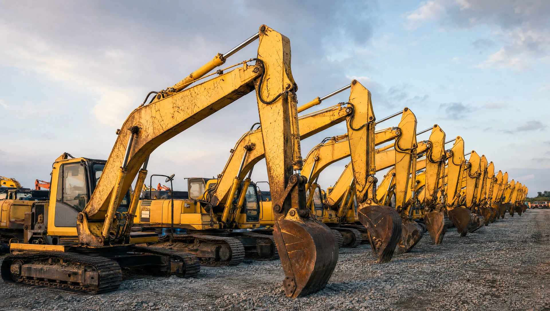 Illustrative heavy equipment background